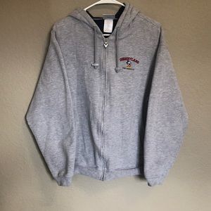 DisneyLand Long Sleeve Fleece Grey Hoodie Size LG